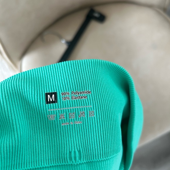 Green Ribbed Women's Intimate Set - Picture 4 of 4